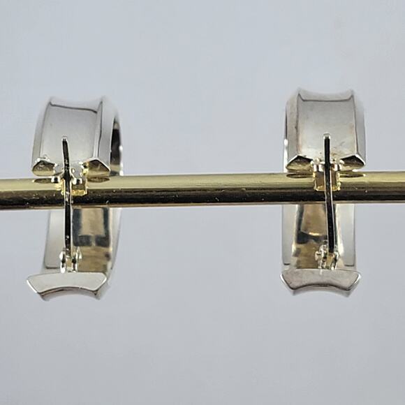 Sterling Silver .75 Inch Hoop Earrings Small Polished Minimalist Jewelry - Picture 8 of 8